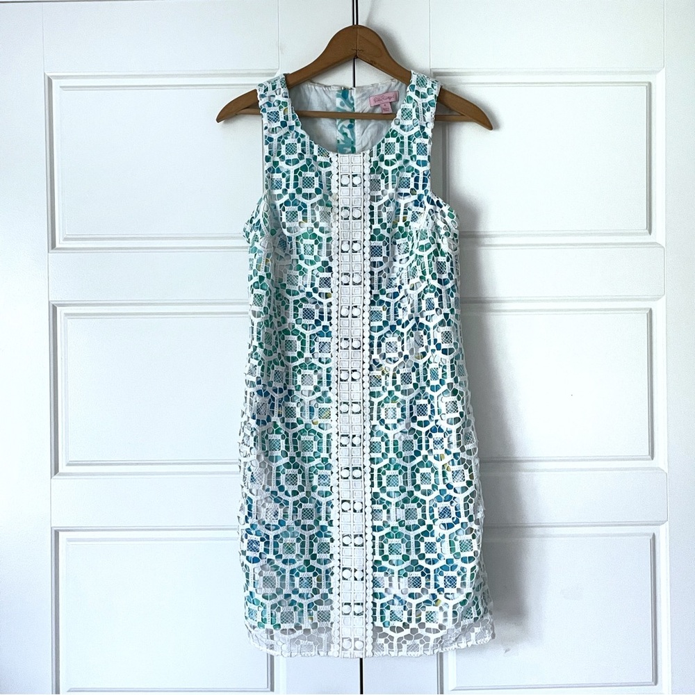 Lilly Pulitzer Blue and White Mini Dress